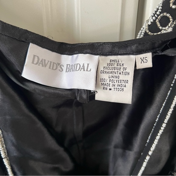 Vintage Y2k Floral Beaded Silk Prom Formal Dress - Picture 9 of 15